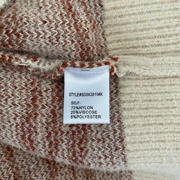 4SI3NNA Womens Zebra Print Pullover Sweater Crewneck Long Sleeve S Small - Picture 7 of 9